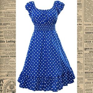 Retro 1950s Polka Dot Swing Dress - Plus Size